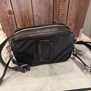 Marc Jacobs Black Crossbody Bag with Silver Accents